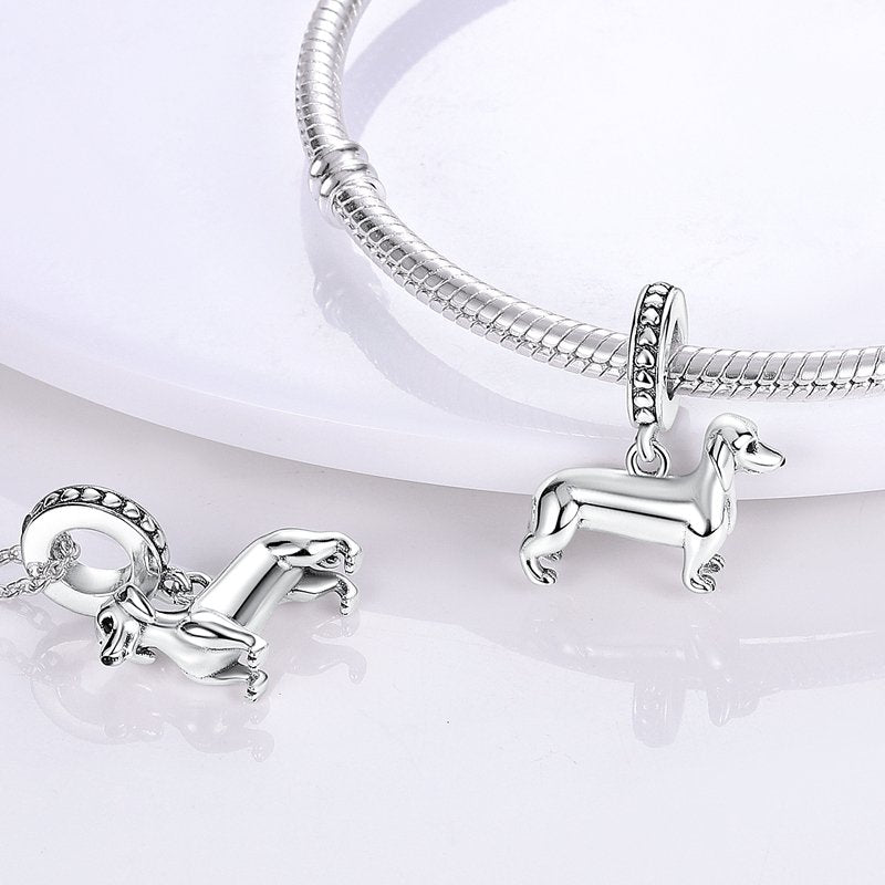Pandora Dachshund Silver Charm Dachshund Pendant Charm The Silver