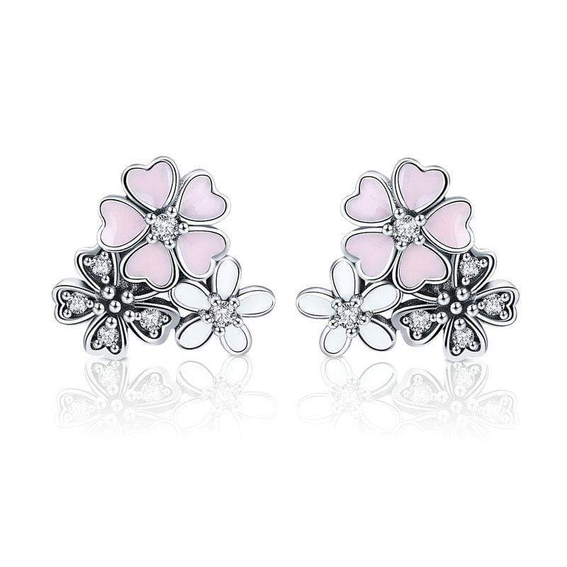 Daisy Cherry Blossom Earrings - The Silver Goose SA