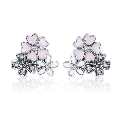 Daisy Cherry Blossom Earrings - The Silver Goose SA