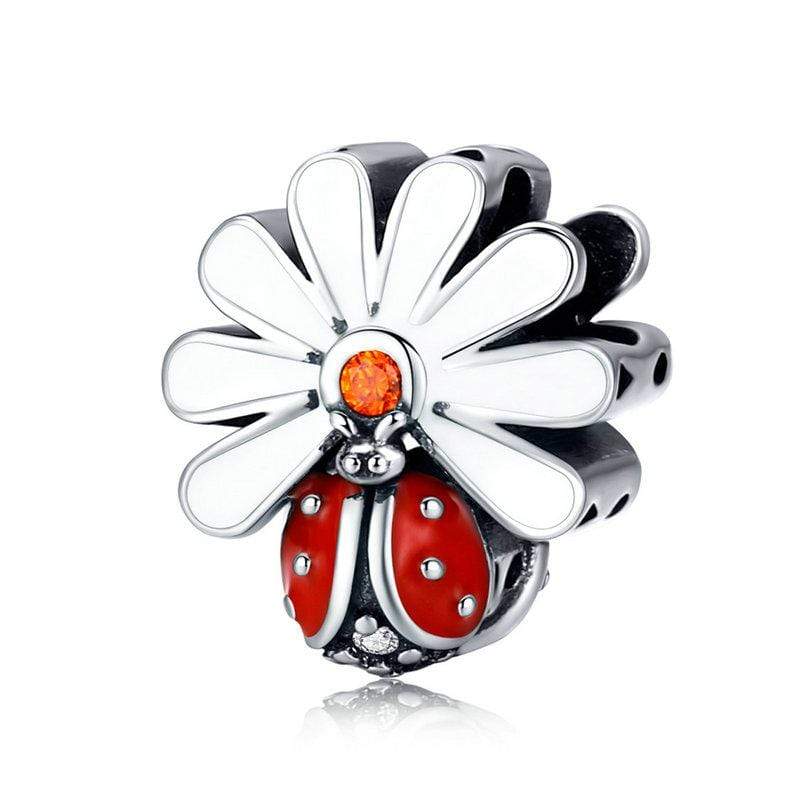 Daisy Ladybug Charm - The Silver Goose SA