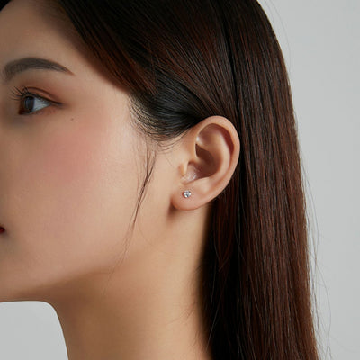 Dazzling Minimalist Stud Earrings - The Silver Goose SA