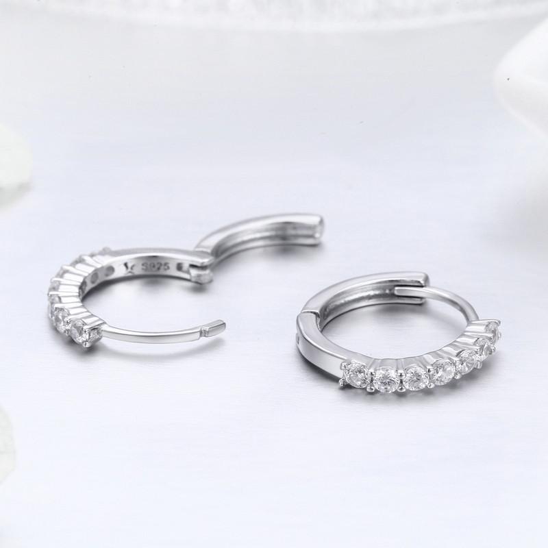 Dazzling Round Hoop Earrings - The Silver Goose SA