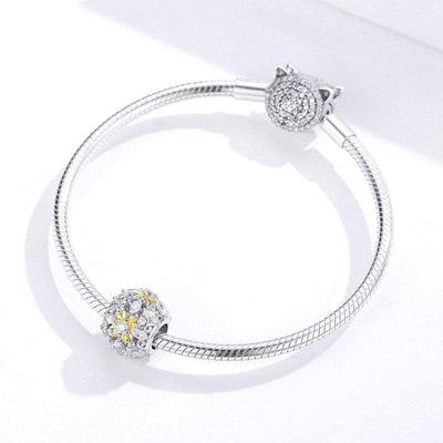 Dazzling Yellow Flower Bead Charm - The Silver Goose SA