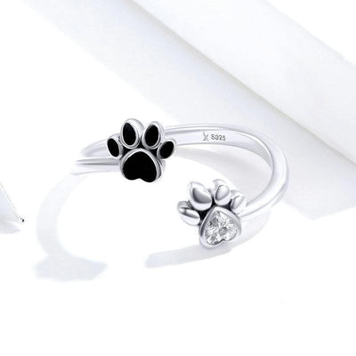 Dog Paw Open Ring - The Silver Goose SA