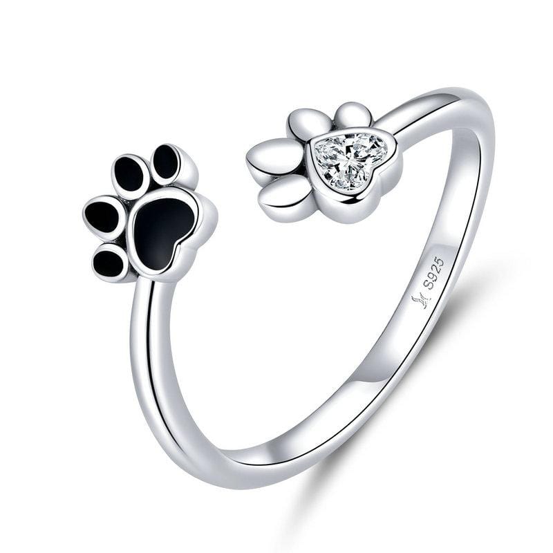 Dog Paw Open Ring - The Silver Goose SA