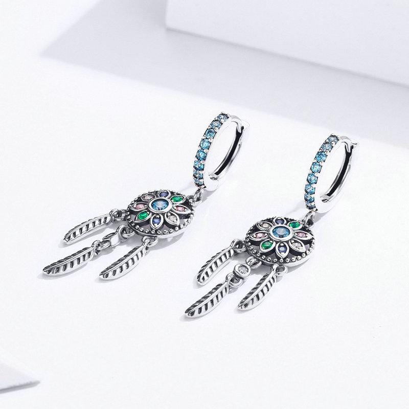 Dreamcatcher Dangle Earrings - The Silver Goose SA