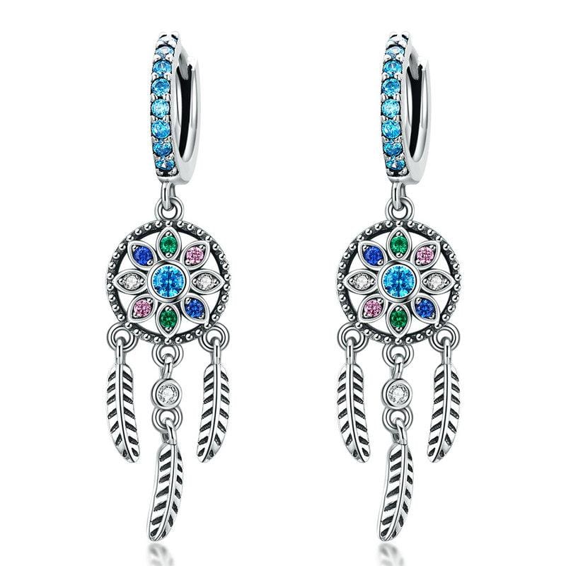 Dreamcatcher Dangle Earrings - The Silver Goose SA