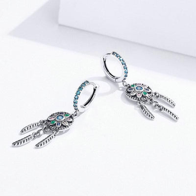 Dreamcatcher Dangle Earrings - The Silver Goose SA