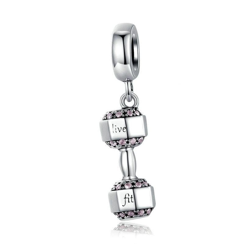 Dumbbell Pendant Charm - The Silver Goose SA