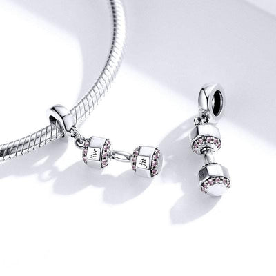 Dumbbell Pendant Charm - The Silver Goose SA