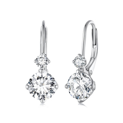 Elizabeth Moissanite Hoop Earrings - The Silver Goose SA