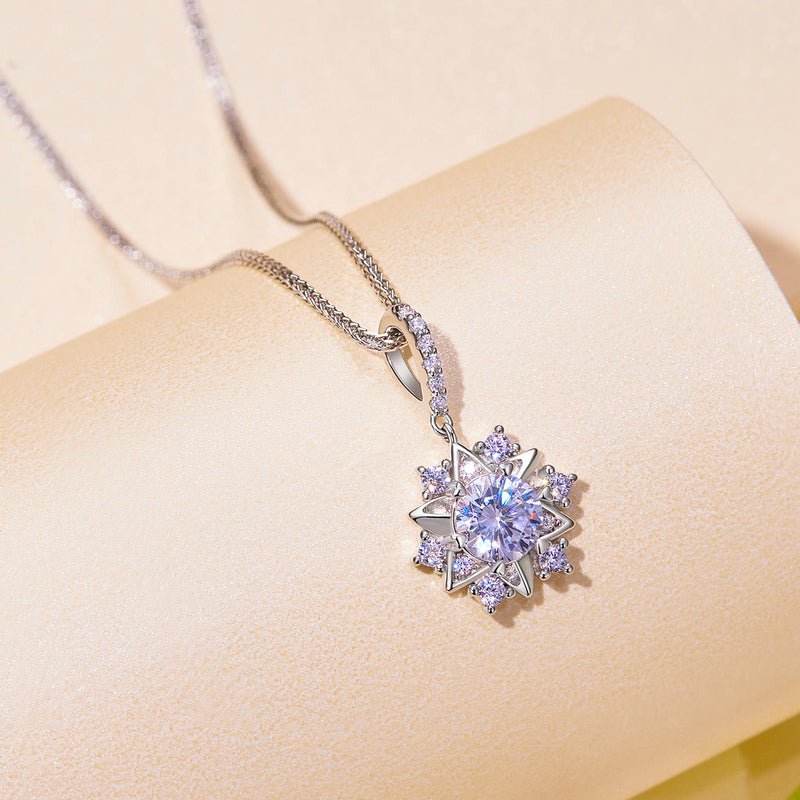 Emily Moissanite Pendant Necklace - The Silver Goose SA