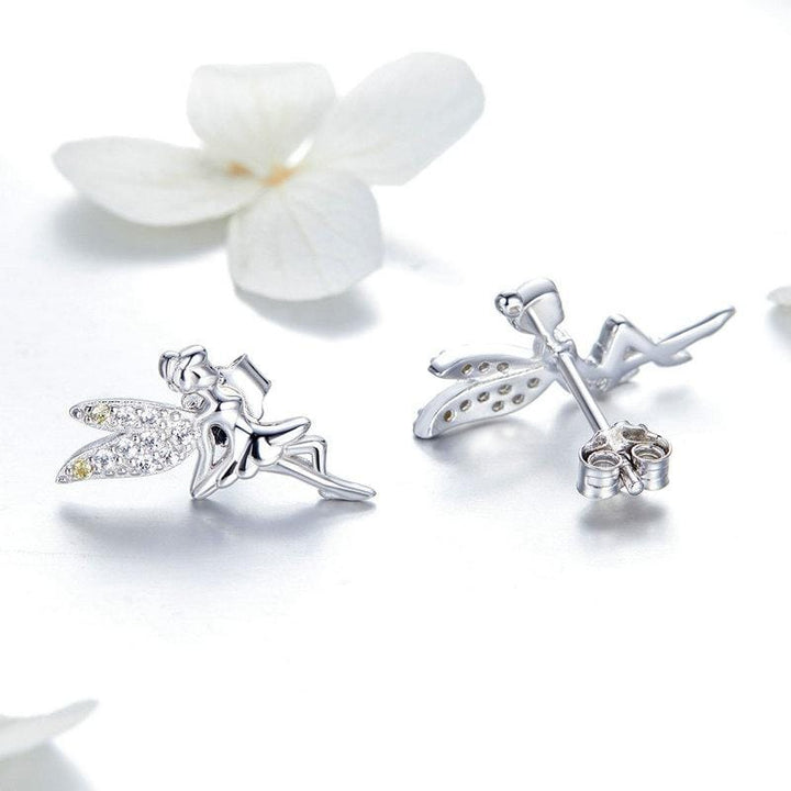 Sterling silver fairy earrings deals