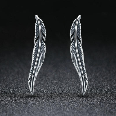 Feather Earrings - The Silver Goose SA