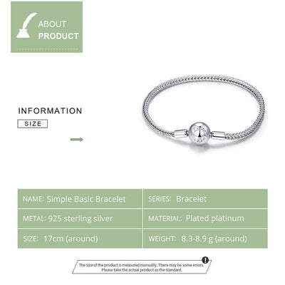 Forever Love Snake Chain Bracelet - The Silver Goose SA