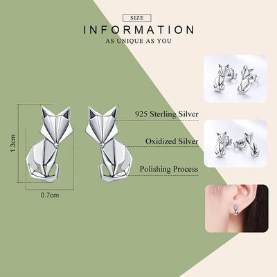 Fox Earrings - The Silver Goose SA