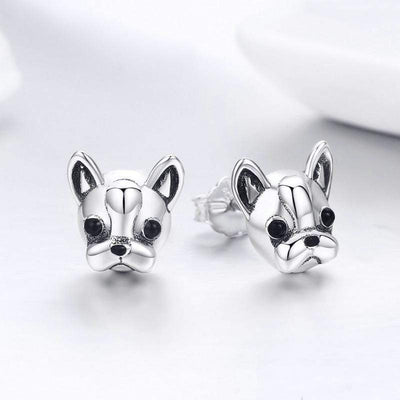 French Bulldog Earrings - The Silver Goose SA