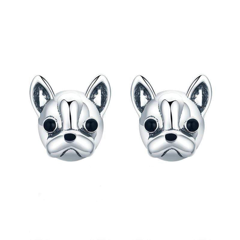 French Bulldog Earrings - The Silver Goose SA