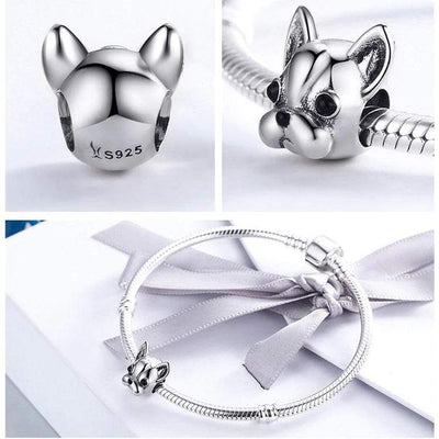 French Bulldog Face Charm - The Silver Goose SA