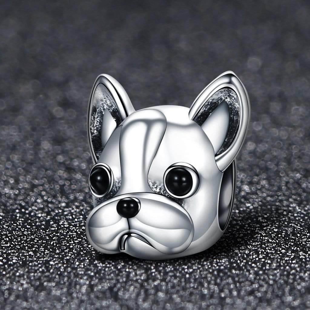 French Bulldog Face Charm - The Silver Goose SA