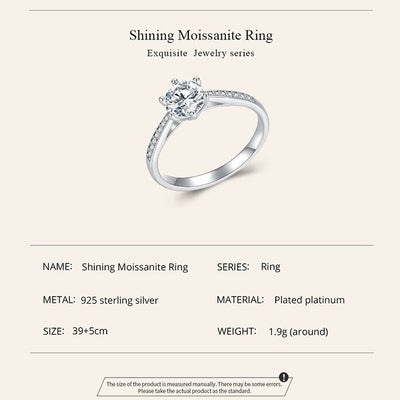 Gabi Moissanite Ring - The Silver Goose SA