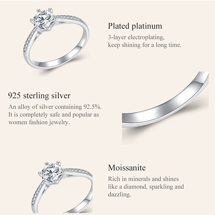 Gabi Moissanite Ring - The Silver Goose SA