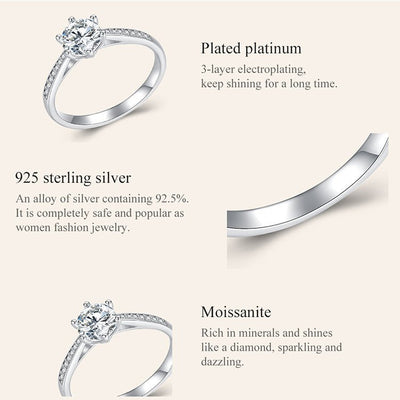 Gabi Moissanite Ring - The Silver Goose SA