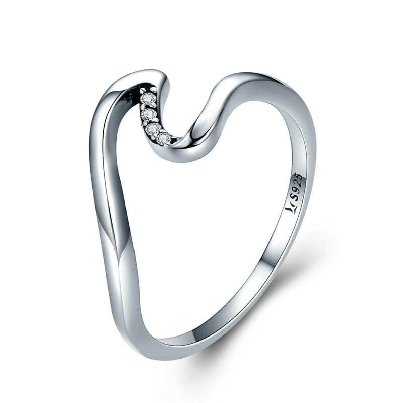 Geometric Wave Ring - The Silver Goose SA