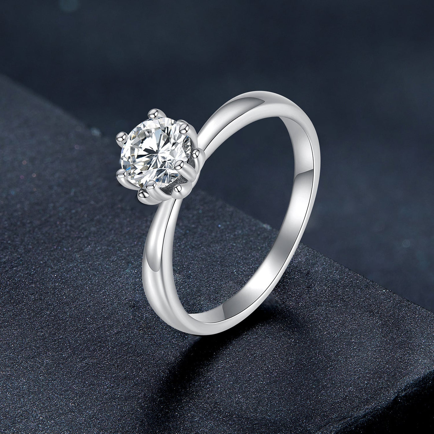 Gia Moissanite Ring - The Silver Goose SA