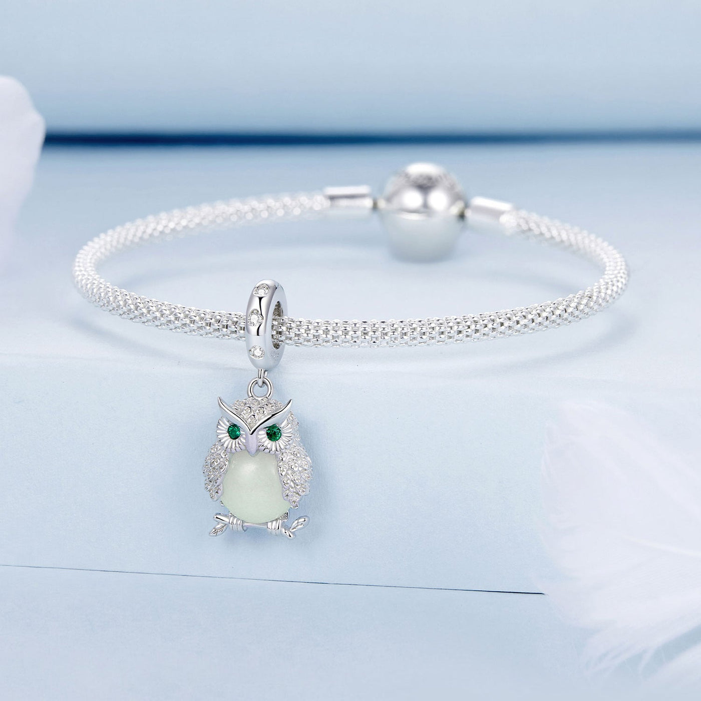 Glow in the Dark Owl Pendant Charm - The Silver Goose SA