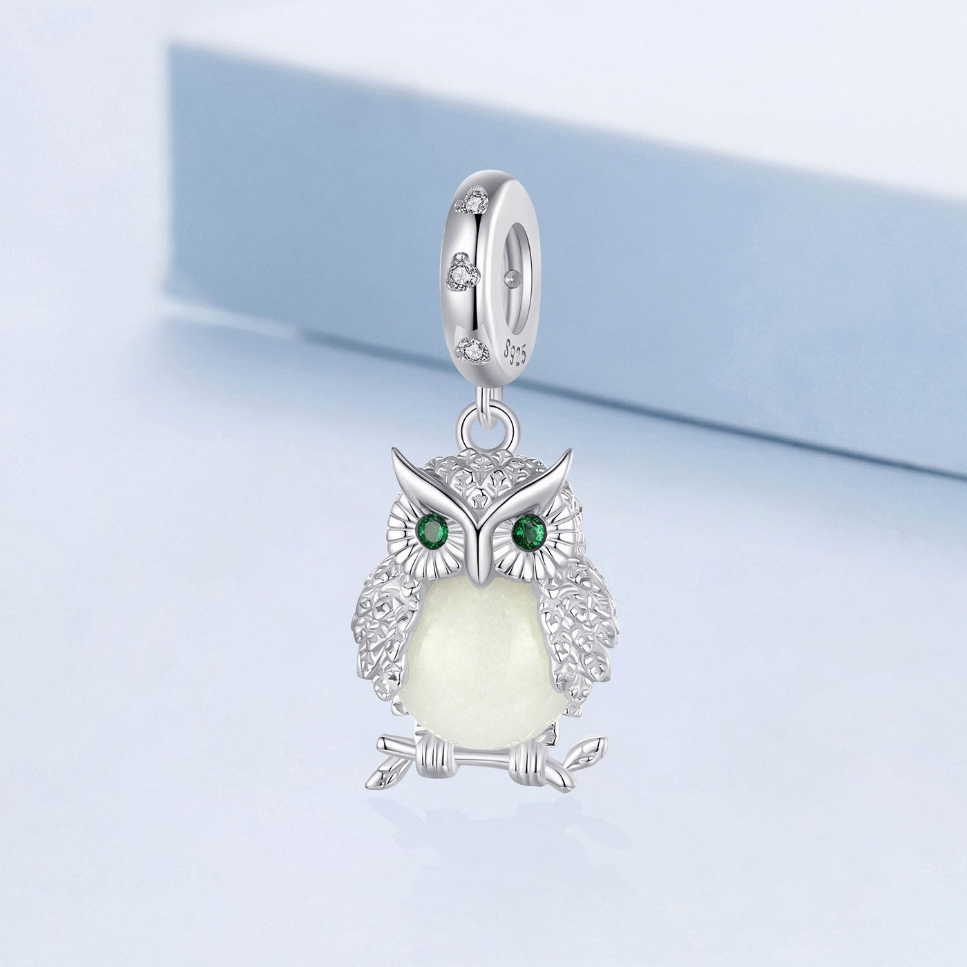 Glow in the Dark Owl Pendant Charm - The Silver Goose SA