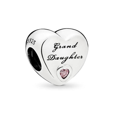 Grand Daughter Heart Charm - The Silver Goose SA