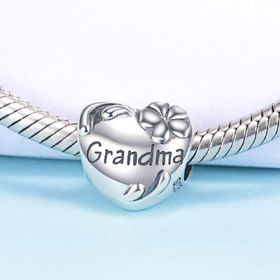 Grandma Heart Charm - The Silver Goose SA