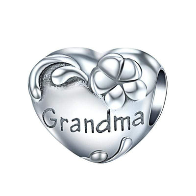 Grandma Heart Charm - The Silver Goose SA