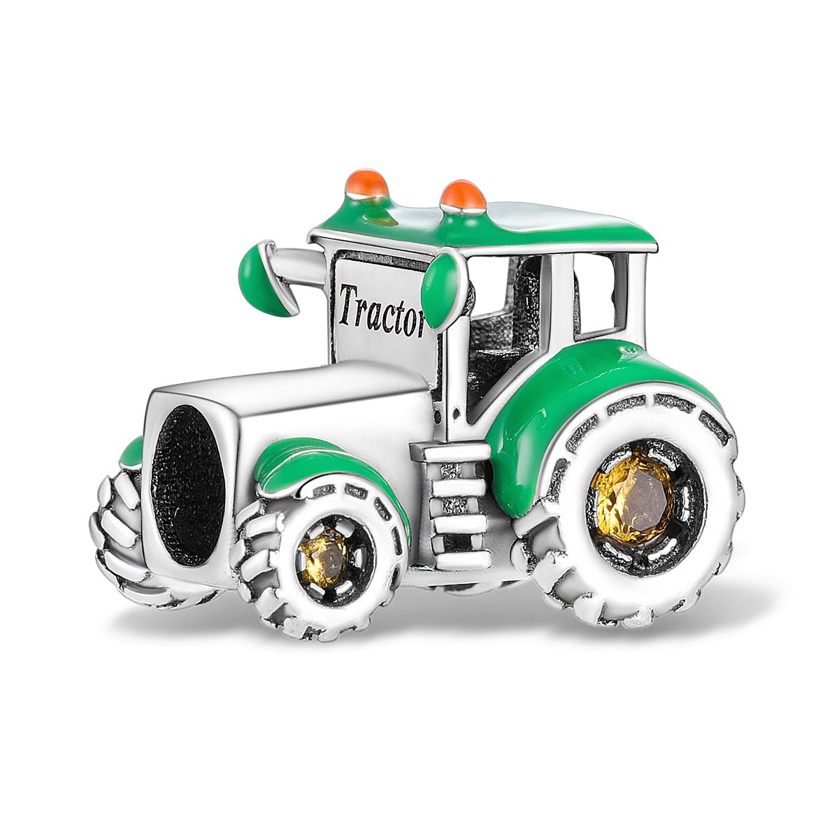 Green Tractor Charm - The Silver Goose SA
