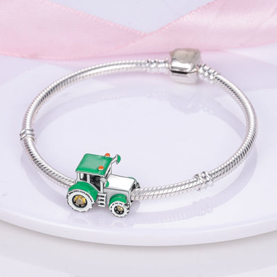 Green Tractor Charm - The Silver Goose SA