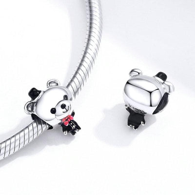 Groom Bear Charm - The Silver Goose SA