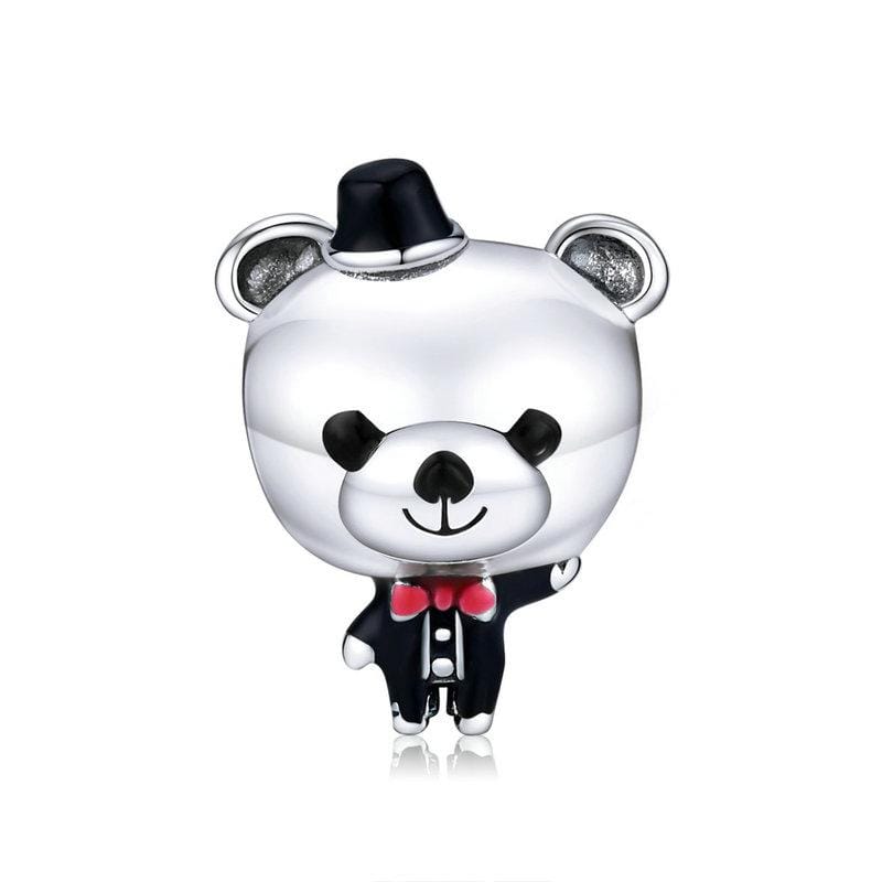 Groom Bear Charm - The Silver Goose SA