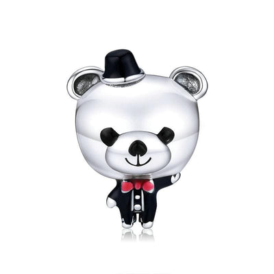 Groom Bear Charm - The Silver Goose SA