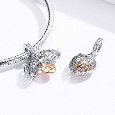 Guardian Wings Pendant Charm - The Silver Goose SA
