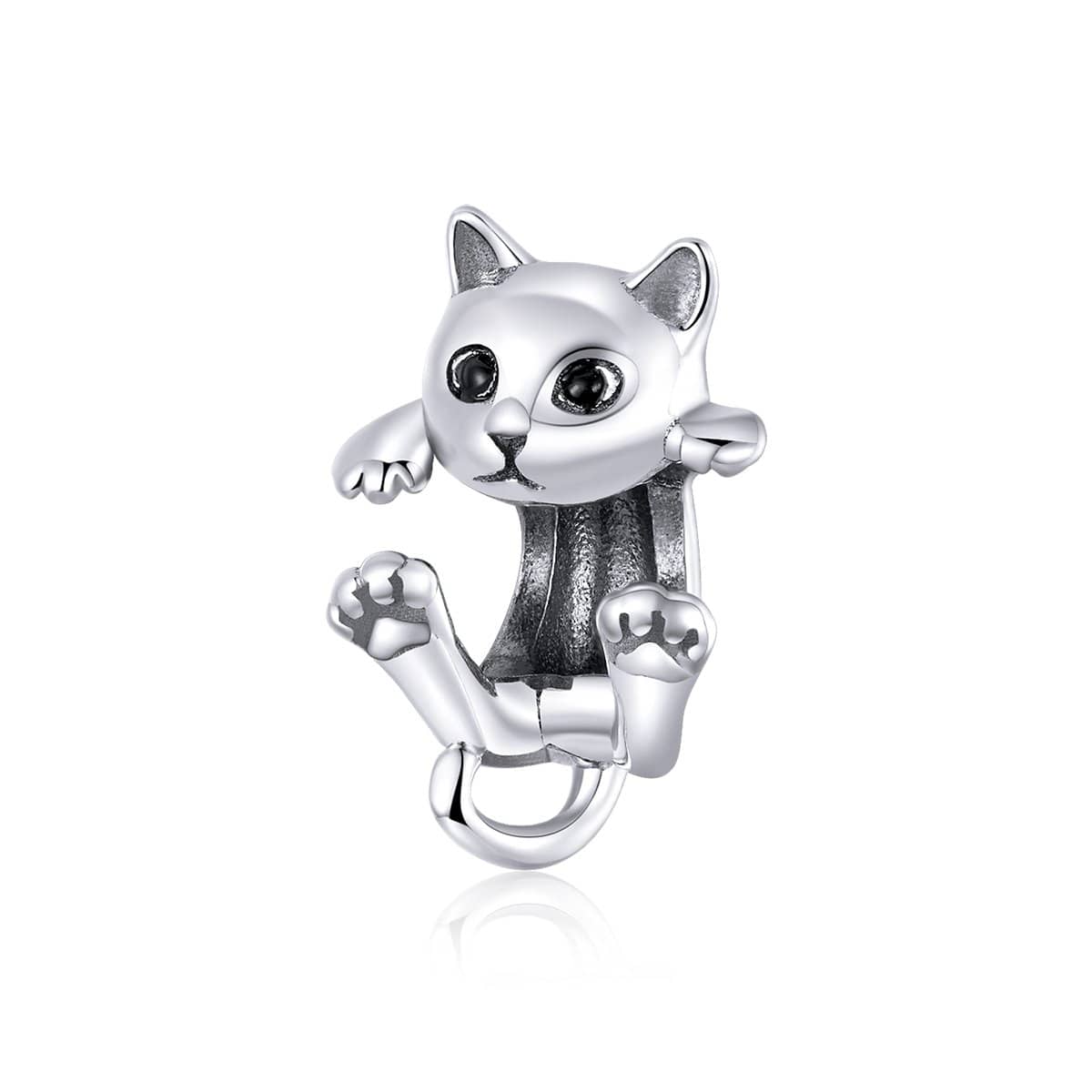 Hanging Cat Charm - The Silver Goose SA