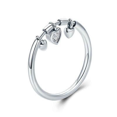 Hanging Hearts Ring - The Silver Goose SA