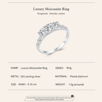 Hazel Moissanite Ring - The Silver Goose SA