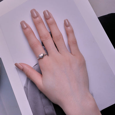 Heart Chain Ring - The Silver Goose SA