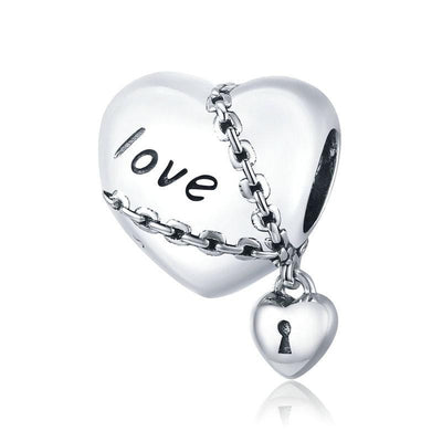 Heart Love Forever Lock Charm - The Silver Goose SA