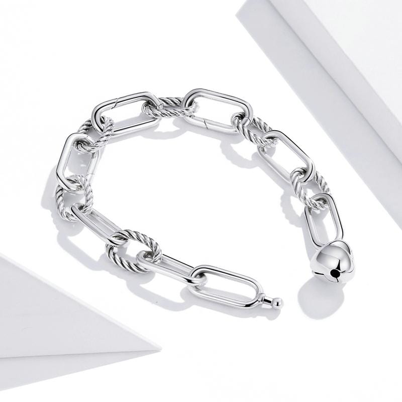 Heart Paperclip Bracelet - The Silver Goose SA
