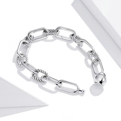 Heart Paperclip Bracelet - The Silver Goose SA
