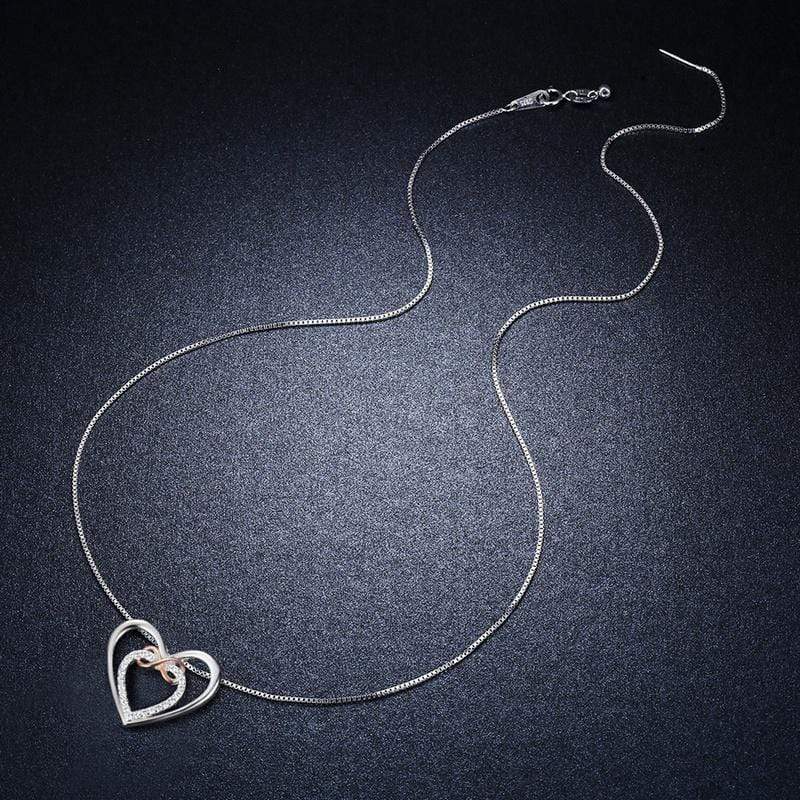 Infinity Double Heart Pendant Necklace - The Silver Goose SA