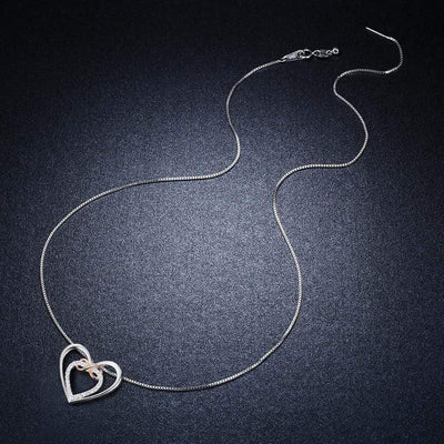 Infinity Double Heart Pendant Necklace - The Silver Goose SA