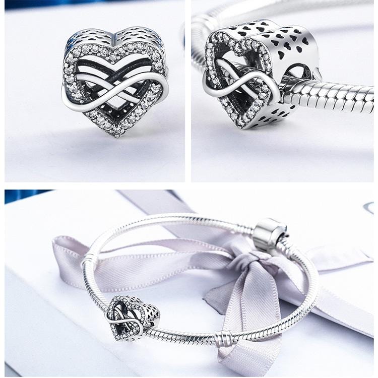 Infinity Heart Charm - The Silver Goose SA